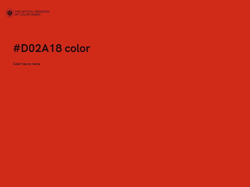 #D02A18 color image