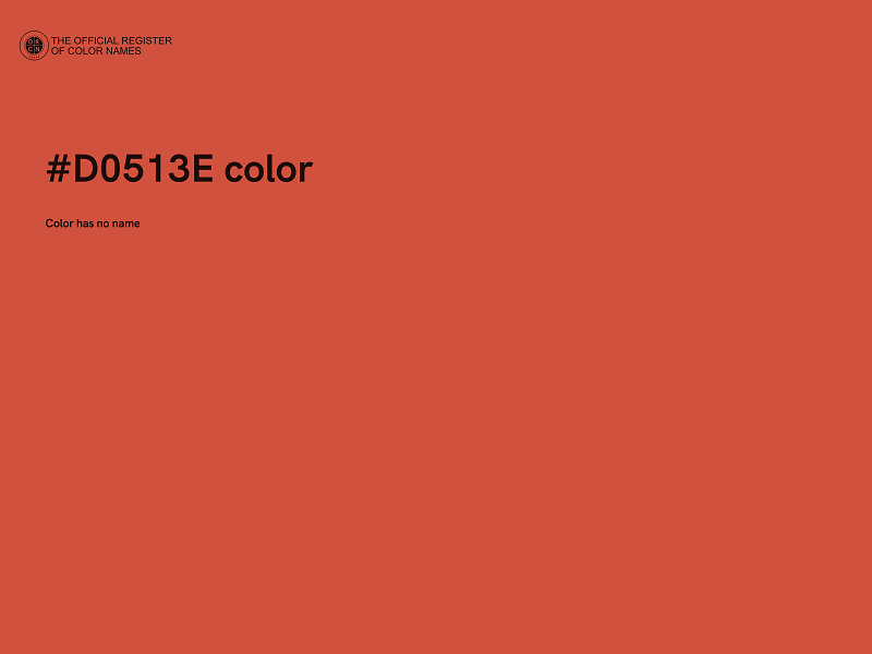 #D0513E color image