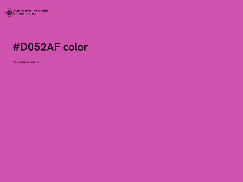 #D052AF color image