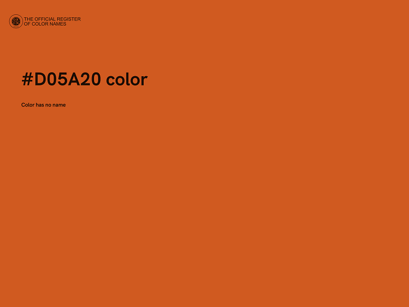 #D05A20 color image