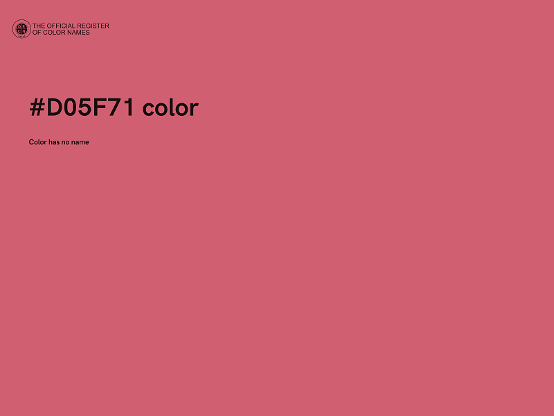 #D05F71 color image