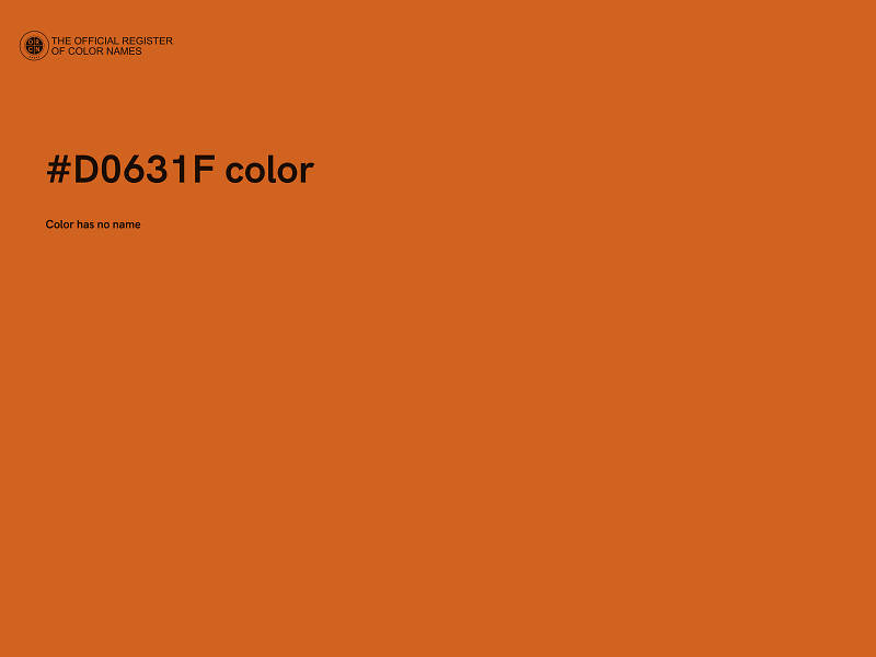 #D0631F color image