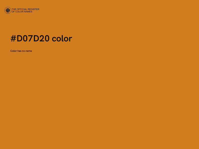 #D07D20 color image