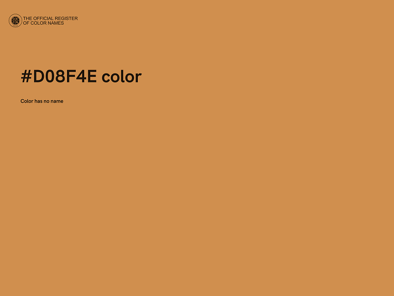 #D08F4E color image