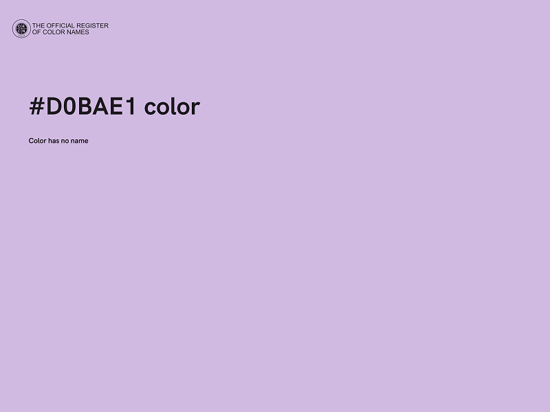 #D0BAE1 color image