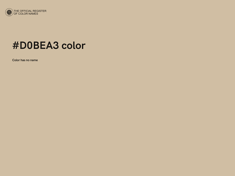 #D0BEA3 color image