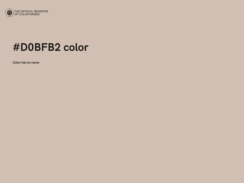 #D0BFB2 color image