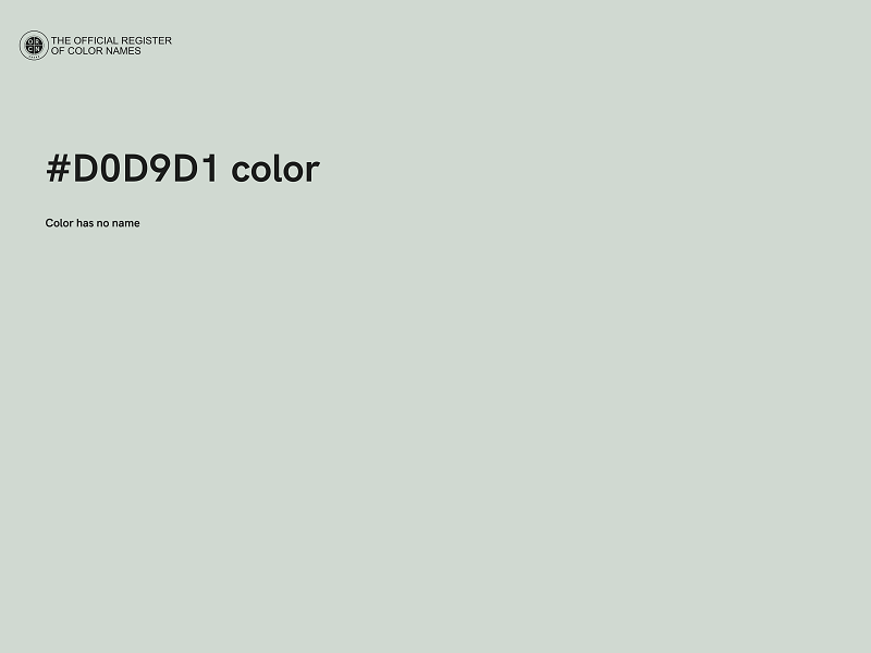 #D0D9D1 color image