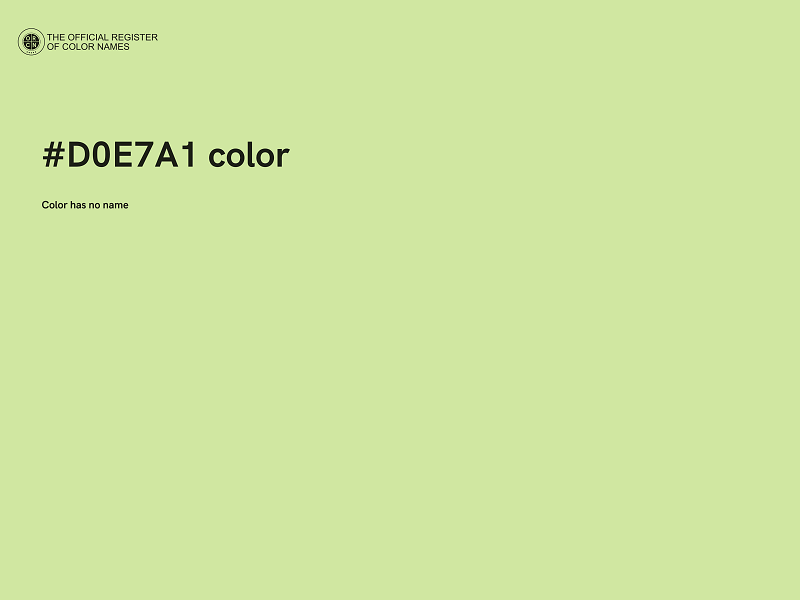 #D0E7A1 color image