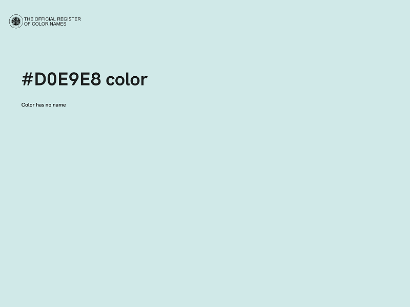 #D0E9E8 color image