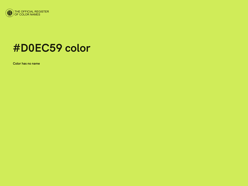 #D0EC59 color image