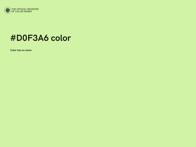 #D0F3A6 color image