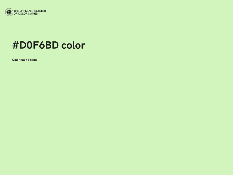 #D0F6BD color image