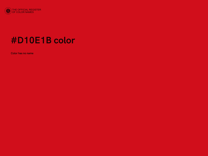 #D10E1B color image