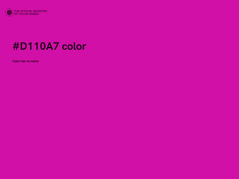 #D110A7 color image