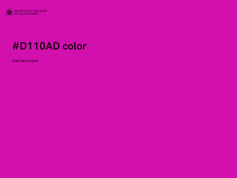 #D110AD color image