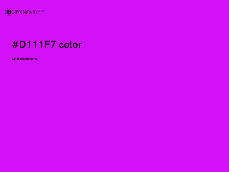 #D111F7 color image