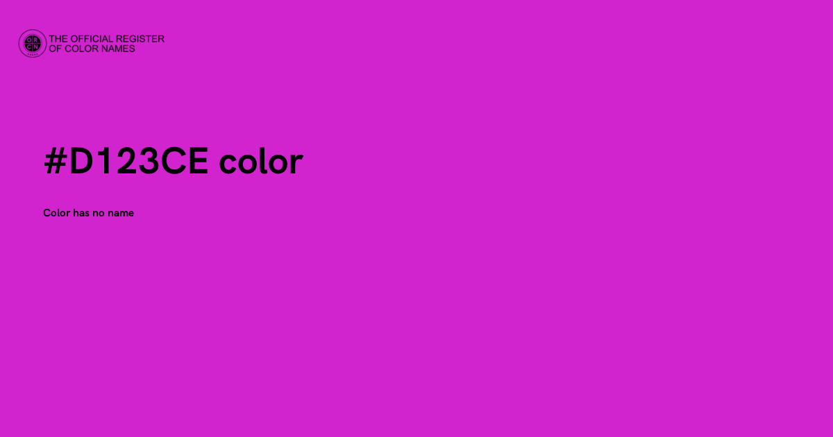 123 Color Code Color #D123CE - The Official Register of Color Names