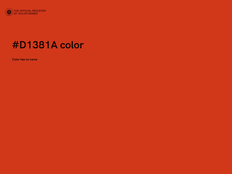 #D1381A color image