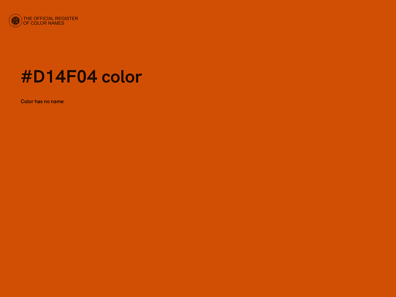 #D14F04 color image