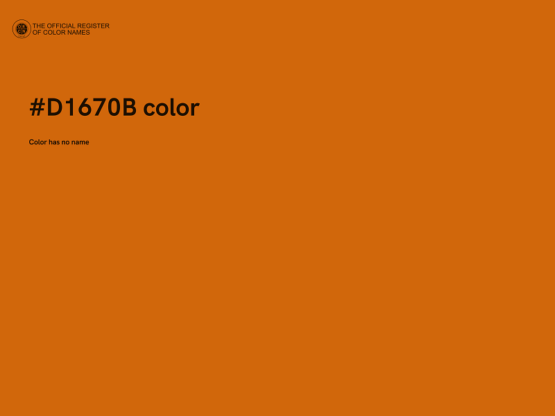 #D1670B color image