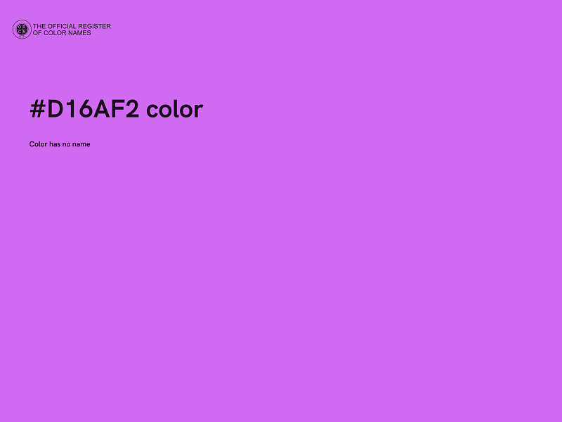 #D16AF2 color image