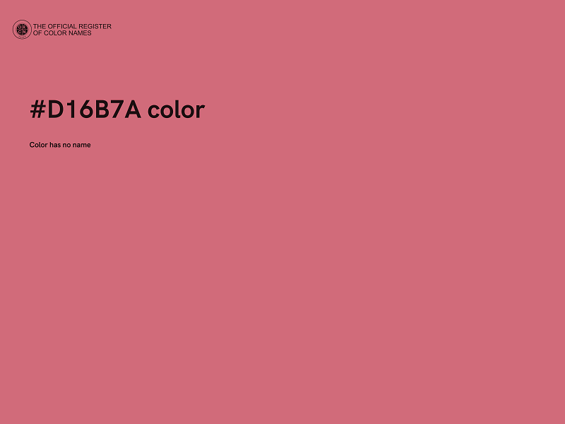 #D16B7A color image