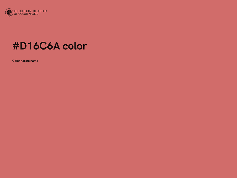 #D16C6A color image