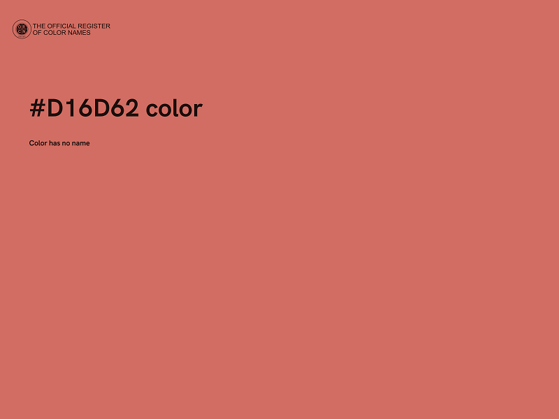 #D16D62 color image