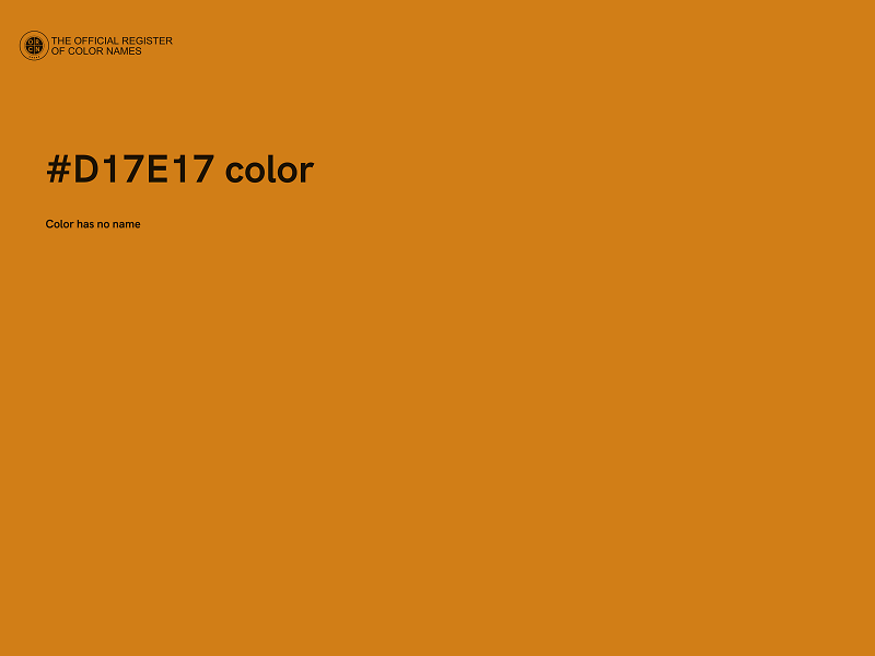 #D17E17 color image