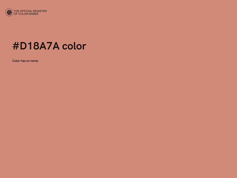 #D18A7A color image