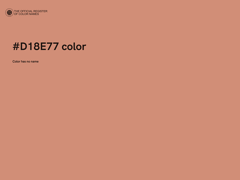 #D18E77 color image