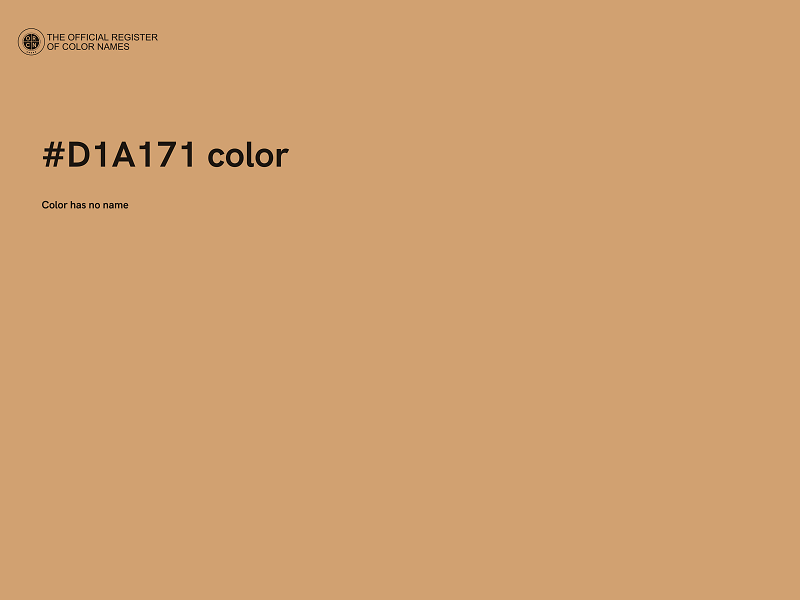 #D1A171 color image