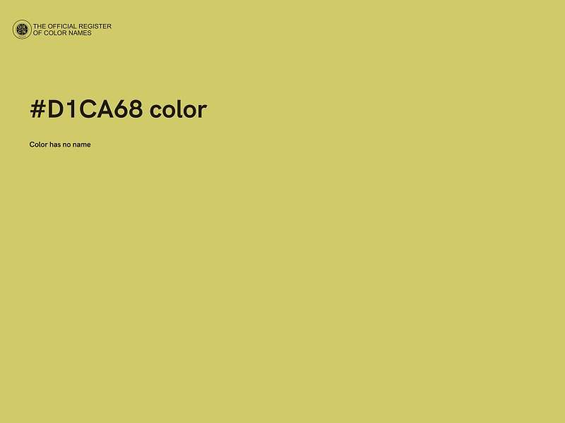 #D1CA68 color image