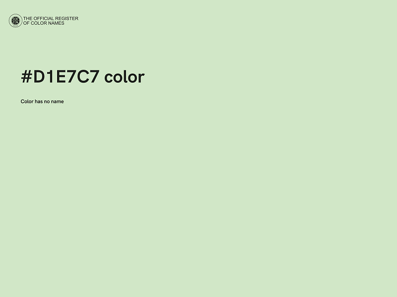 #D1E7C7 color image