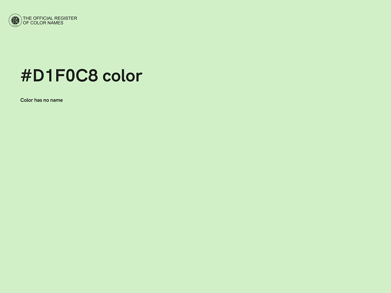 #D1F0C8 color image