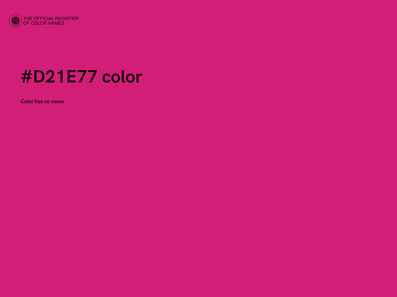 #D21E77 color image