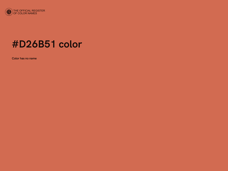 #D26B51 color image