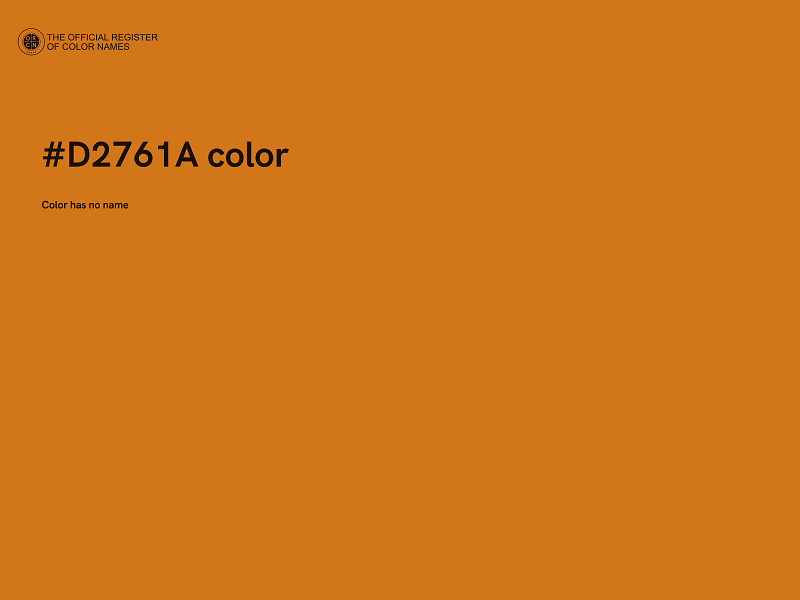 #D2761A color image