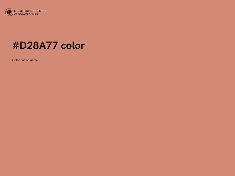 #D28A77 color image