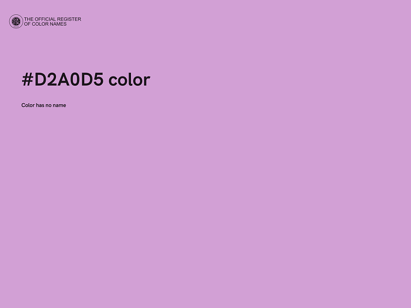 #D2A0D5 color image