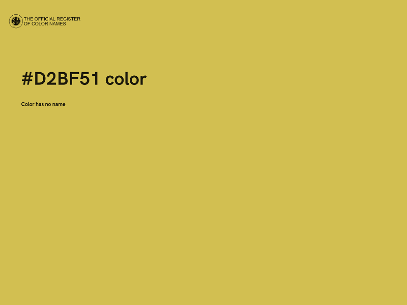 #D2BF51 color image