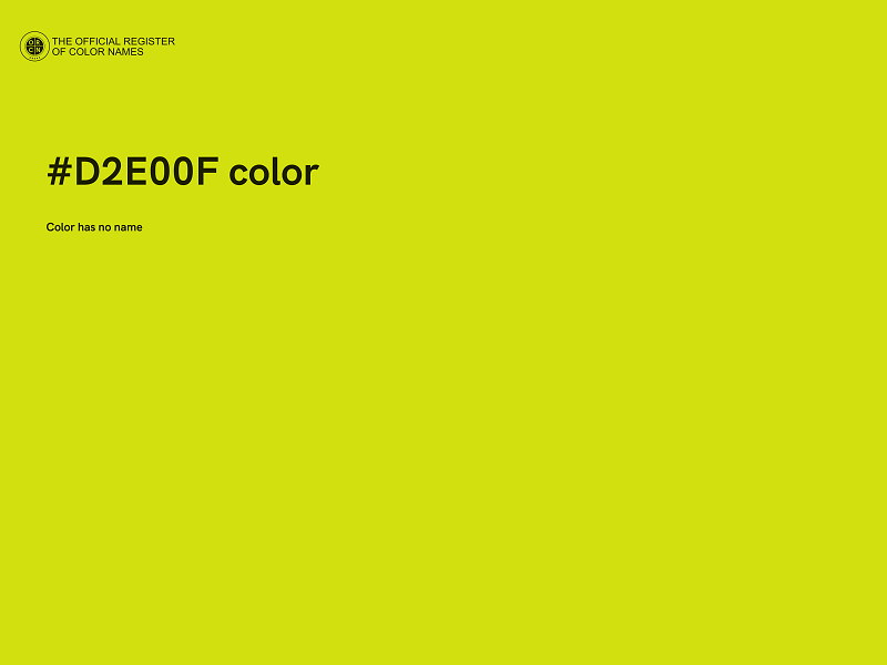 #D2E00F color image