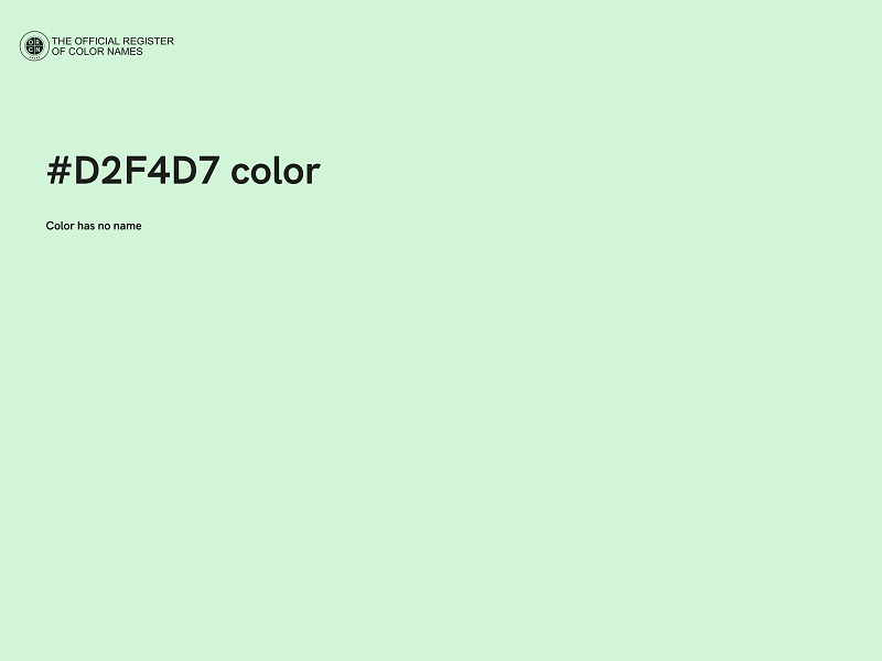 #D2F4D7 color image