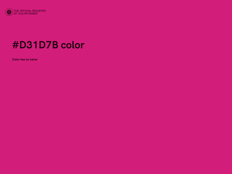 #D31D7B color image