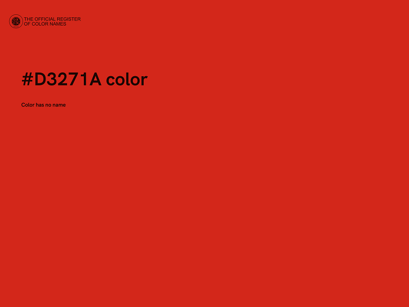 #D3271A color image