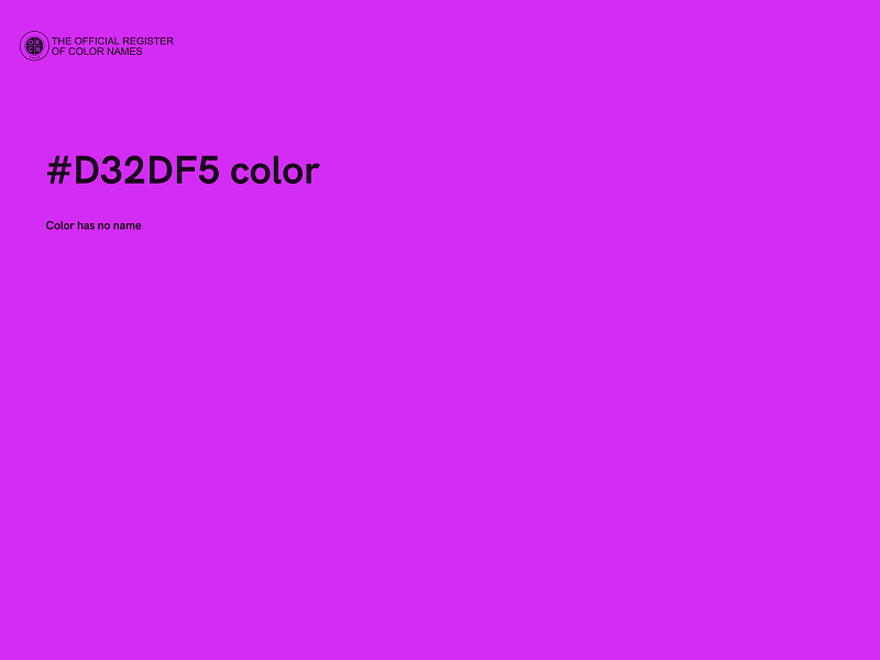 #D32DF5 color image