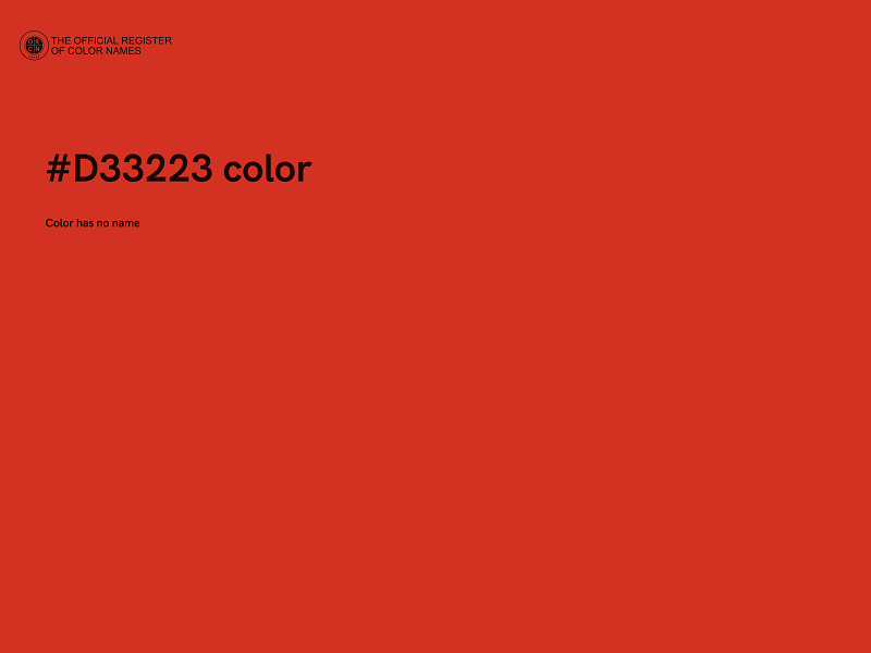 #D33223 color image