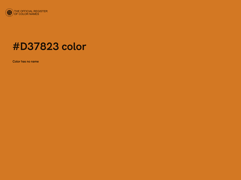 #D37823 color image