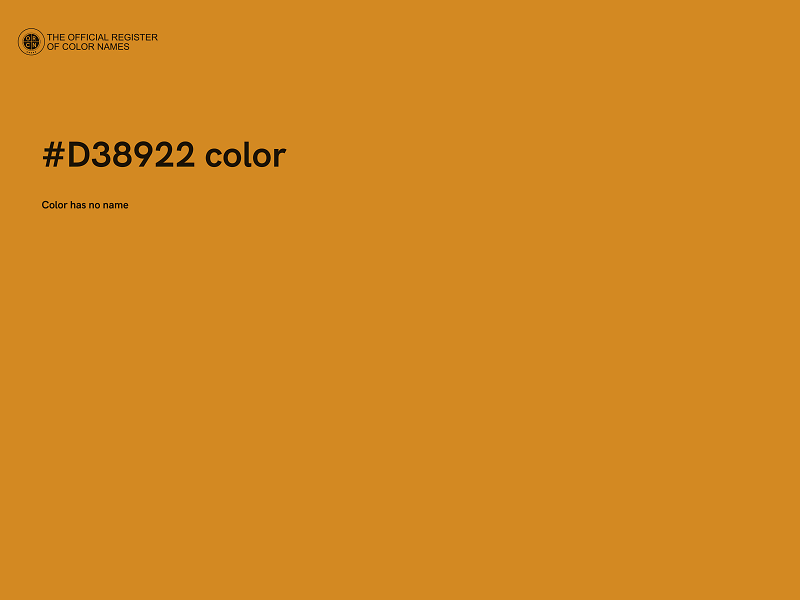 #D38922 color image